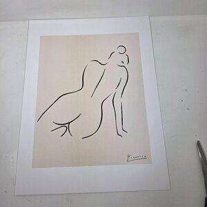 HAUS AND HUES Picasso Line Drawing Poster - Pablo Picasso Abstract Woman Wall Ar